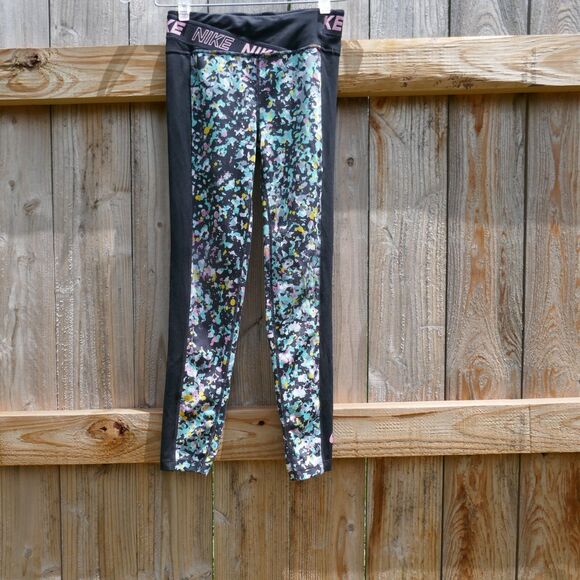 Nike Other - Nike Dri-Fit Training Leggings Girl's Size Medium Color Spatter Running